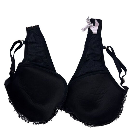 Victorias Secret Dream Angels Push-Up Bra 38DD Black Lace Adjustable Straps Unde - Picture 10 of 10